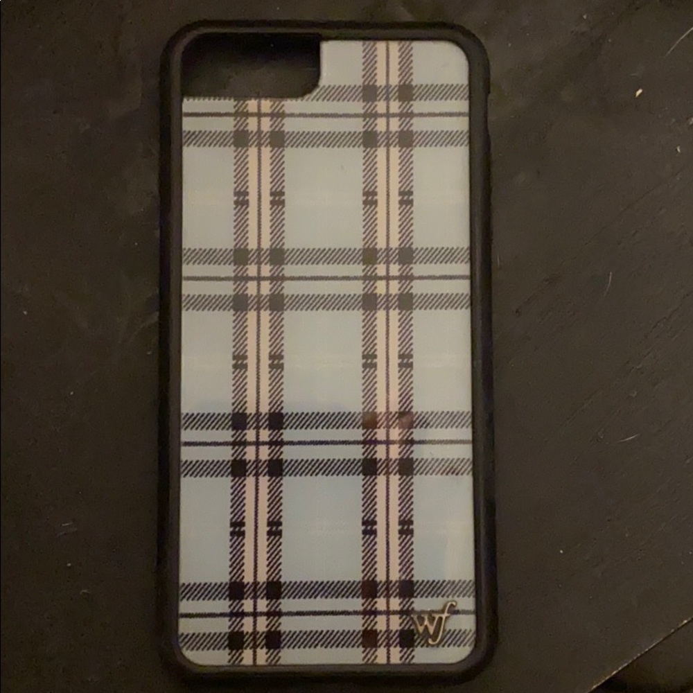 Blue Plaid Wildflower case IPhone 8+